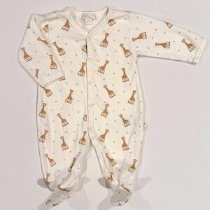 Kissy Kissy Sophie the Giraffe Footie Boys 3-6M Girls La Girafe Sleeper Cotton